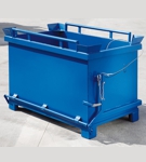 Container mit Kippboden voll