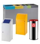 Körbe für sortierten Abfall